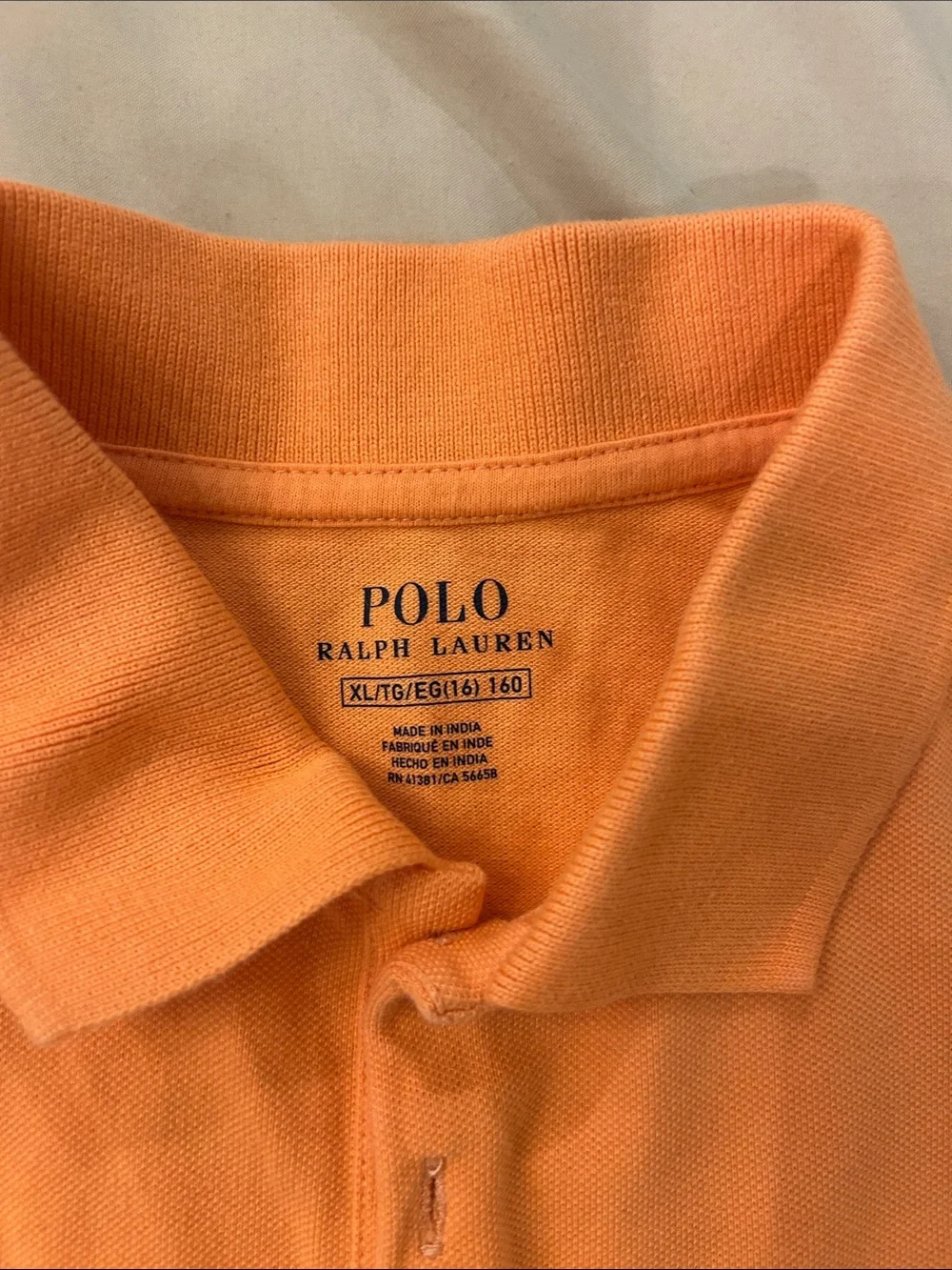 Polo Ralph Lauren Orange Short Sleeve Polo Shirt